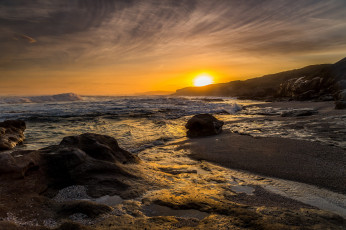 Картинка природа восходы закаты океанн пляж рассвет
