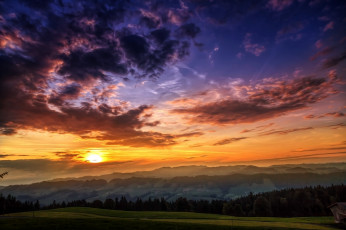 Картинка природа восходы закаты закат облака небо