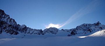Картинка природа горы небо снег Чехия шумава narodni park sumava