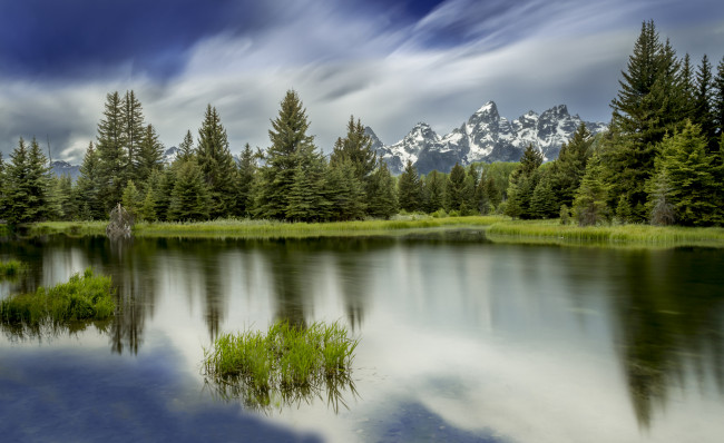 Обои картинки фото природа, реки, озера, река, лес, горы