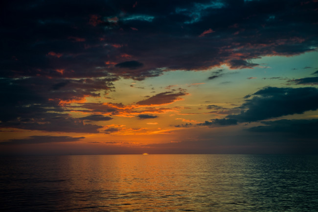 Обои картинки фото природа, восходы, закаты, сумерки, океан