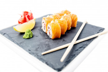 Картинка еда рыба +морепродукты +суши +роллы имбирь роллы палочки васаби