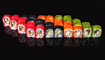 Картинка еда рыба +морепродукты +суши +роллы роллы икра