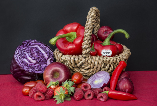 Обои картинки фото еда, фрукты и овощи вместе, плоды
