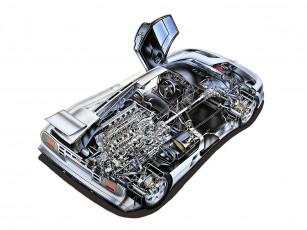 Картинка bugatti eb110 ss автомобили рентген
