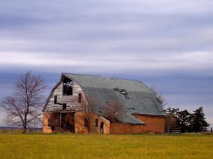 Картинка разное развалины руины металлолом деревья дом