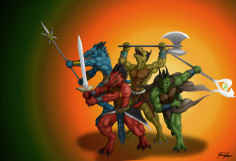 Картинка рисованные животные +сказочные +мифические драконы оружие