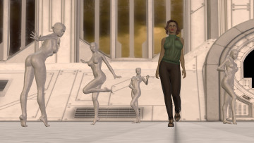 Картинка 3д+графика фантазия+ fantasy взгляд девушка фон скульптуры