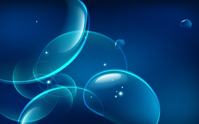 Обои картинки фото 3д графика, абстракция , abstract, синий, пузыри