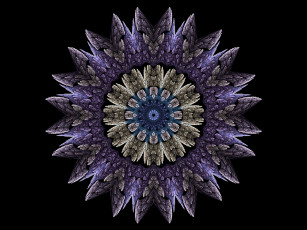 Картинка 3д графика fractal фракталы снежинка австракция