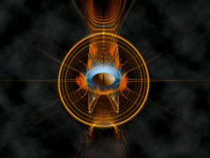 Картинка 3д графика fractal фракталы узор абстракция глаз
