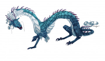 Картинка рисованные животные сказочные мифические дракон