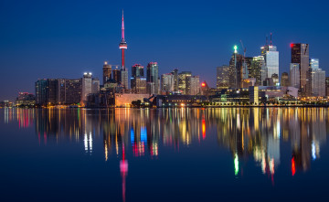Картинка города торонто канада пейзаж ночь