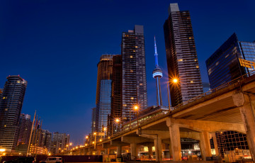Картинка города торонто канада ночь здания