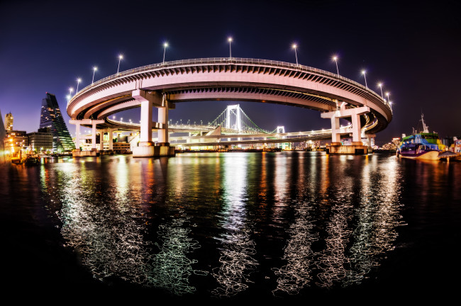 Обои картинки фото города, токио, Япония, мост