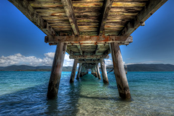 Картинка природа побережье море пролив мост