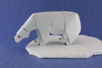 Картинка разное ремесла +поделки +рукоделие оригами фон белый медведь