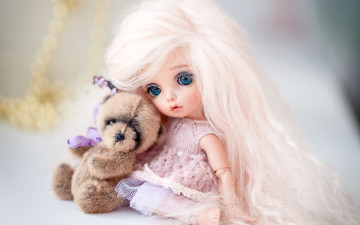 Картинка разное игрушки девочка кукла медвежонок игрушка