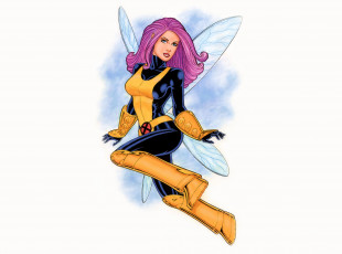 Картинка рисованное комиксы фон девушка крылья униформа взгляд