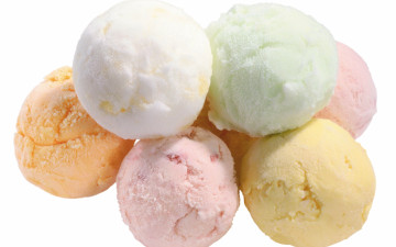 Картинка еда мороженое +десерты шарики разноцветное