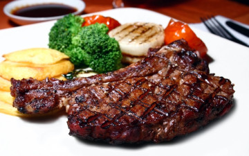 Картинка еда мясные+блюда стейк брокколи