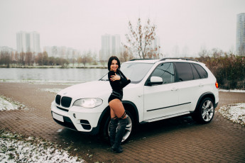 обоя bmw girl, автомобили, -авто с девушками, girl, bmw