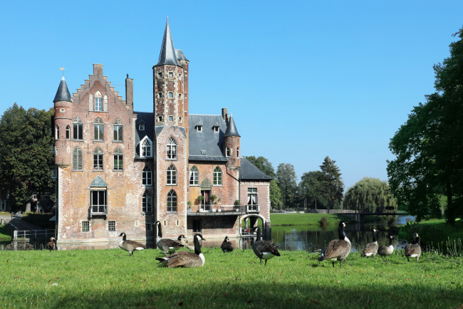 Обои картинки фото wissekerke castle, belgium, города, замки бельгии, wissekerke, castle
