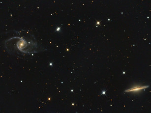 Картинка ngc 5905 5908 космос галактики туманности