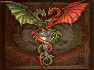 обоя Чаша, фэнтези, драконы