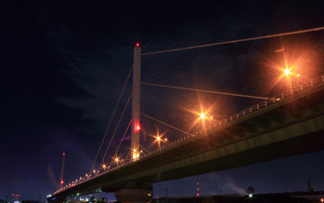 Картинка города мосты освещения ночь