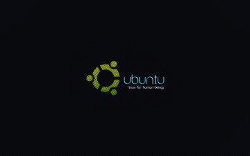 обоя компьютеры, ubuntu, linux, зелёный, тёмный