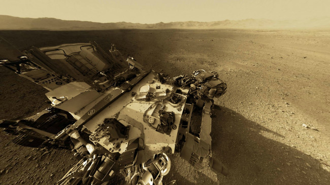 Обои картинки фото космос, разное, другое, марсоход, пустыня, марс