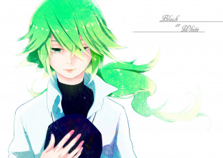 Картинка аниме pokemon парень белый фон арт кепка зелёные волосы