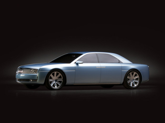 Обои картинки фото автомобили, lincoln, 2002г, concept, continental, серый