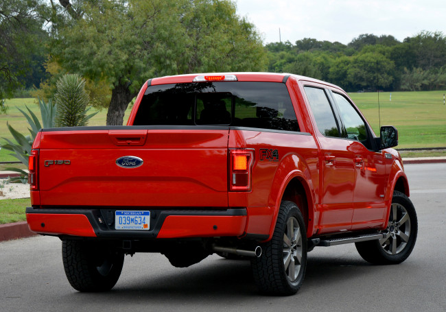 Обои картинки фото автомобили, ford, 2014г, xlt, f-150, supercrew, красный