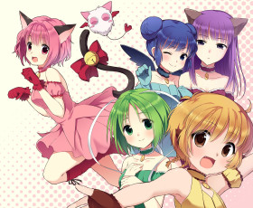Картинка аниме tokyo+mew+mew девочки