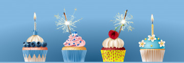 Картинка векторная+графика еда+ food свечи сладость праздник пирожные