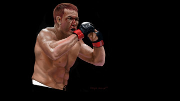 Картинка рисованное люди черный фон мужчина бокс
