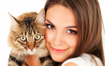 Картинка девушки -unsort+ лица +портреты кот девушка