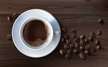 Картинка векторная+графика еда+ food кофе напиток кофейные зерна