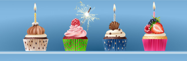 Обои картинки фото векторная графика, еда , food, свечи, сладость, праздник, пирожные