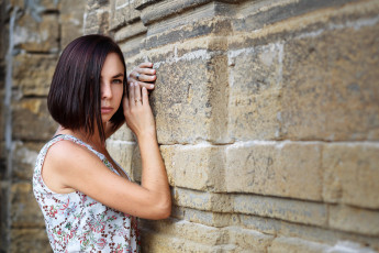 Картинка девушки -unsort+ брюнетки темноволосые стена модель алена абакумова