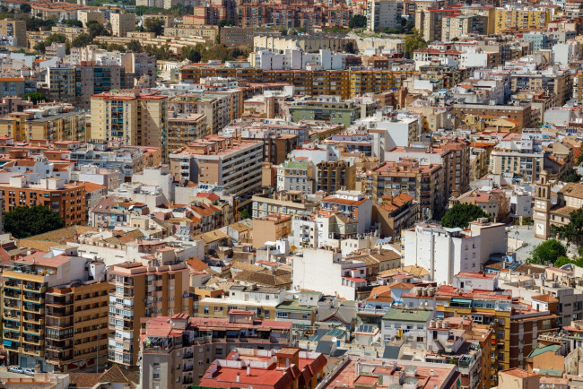 Обои картинки фото города, малага , испания, панорама