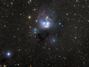 Картинка ngc 7129 космос галактики туманности