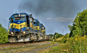 Картинка техника локомотивы цистерны рельсы железная дорога