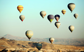 Картинка авиация воздушные шары пейзаж спорт небо