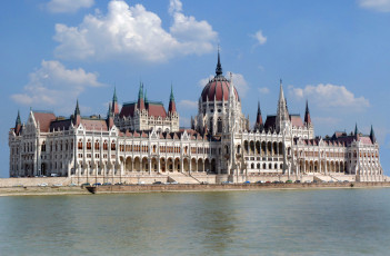 обоя budapest, города, будапешт , венгрия, парламент, река