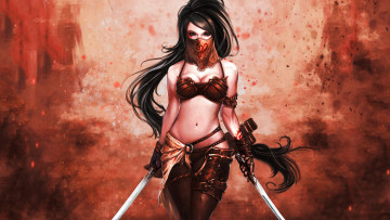 Картинка фэнтези девушки девушка воин мечи