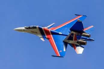 Картинка su-30sm+russian+knights авиация боевые+самолёты истребитель