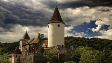 обоя krivoklat castle, города, замки Чехии, krivoklat, castle